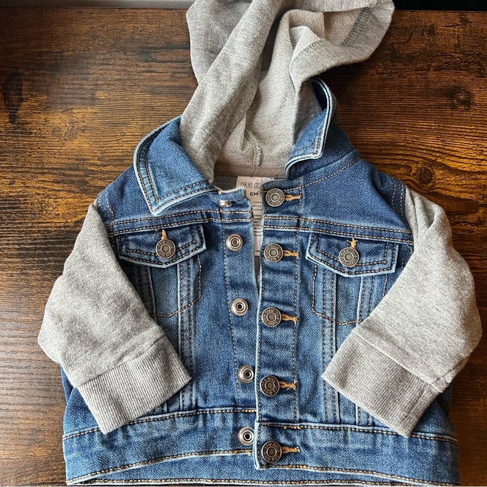 New without tags! Okie Dokie Jean jacket - 6 months